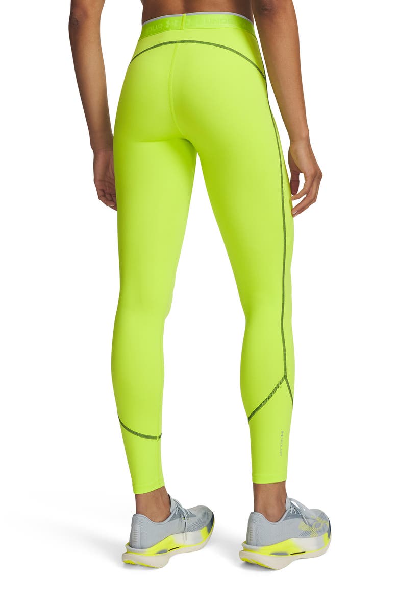 HeatGear Elite Performance High Waist Leggings, Alternate, color, 394 GREEN CITRINE