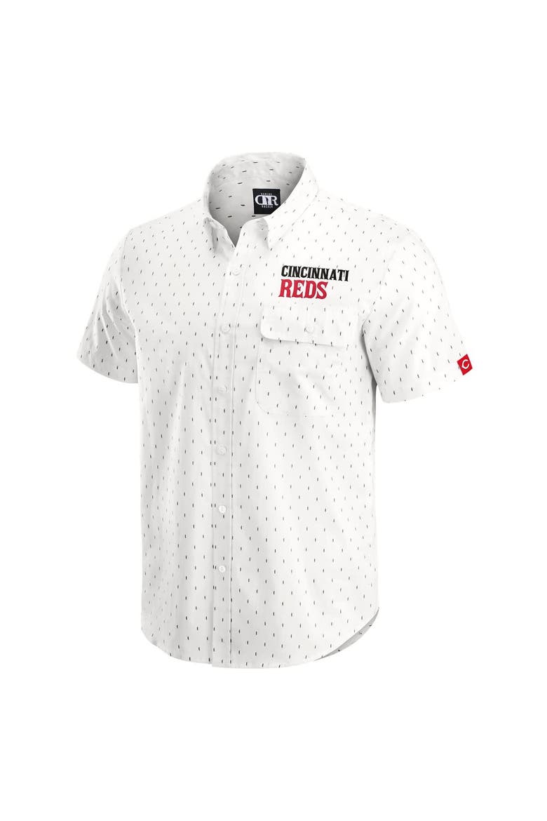 Men's Darius Rucker Collection by Fanatics  Cream Cincinnati Reds Printed Button-Down Top, Alternate, color, Cream