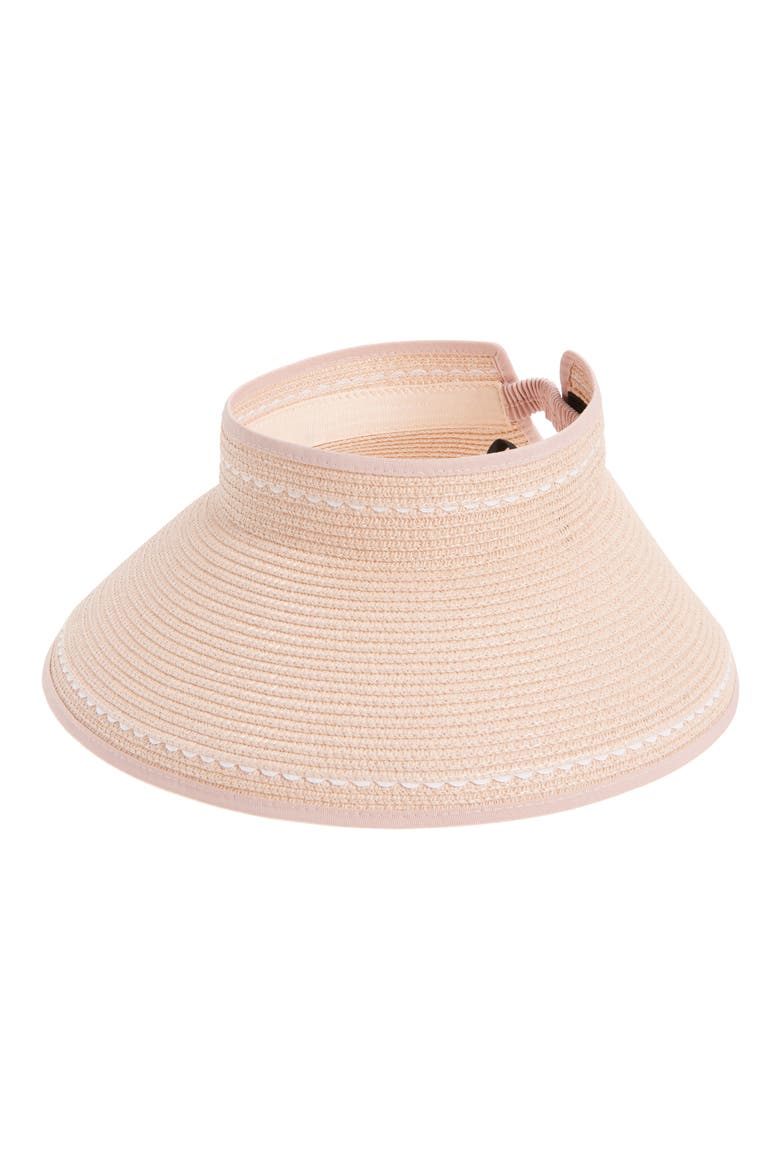 Contrast Stitch Visor, Main, color, PINK ADOBE