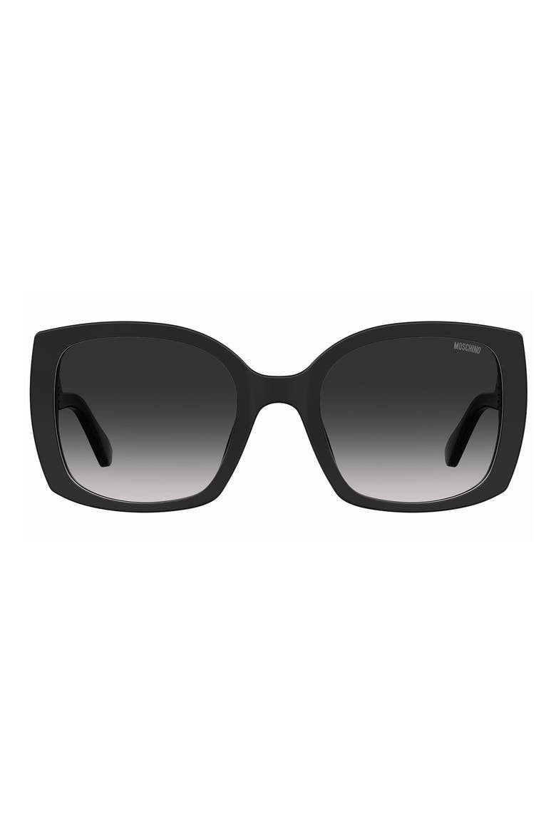 54mm Gradient Square Sunglasses, Main, color, BLACK/GREY