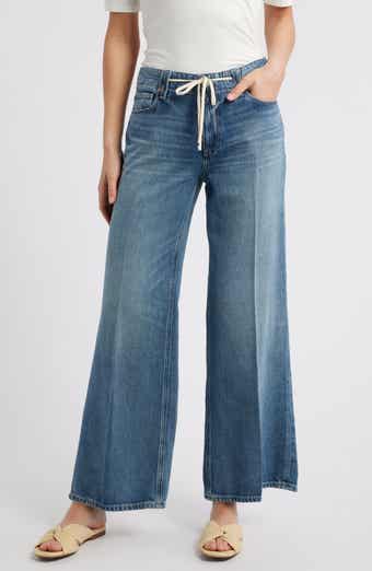 PAIGE Zoey Tie Waist Wide Leg Jeans