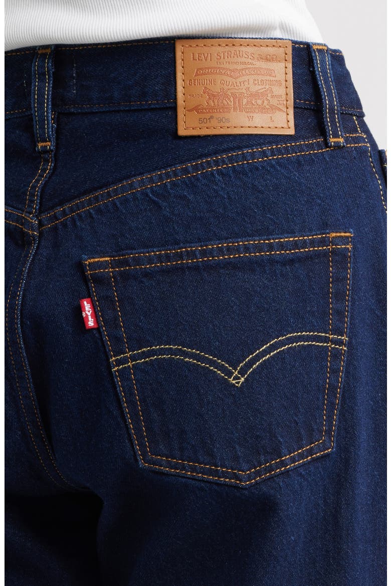501® '90s Lightweight Relaxed Straight Leg Jeans, Alternate, color, DEEP RINSE LTW