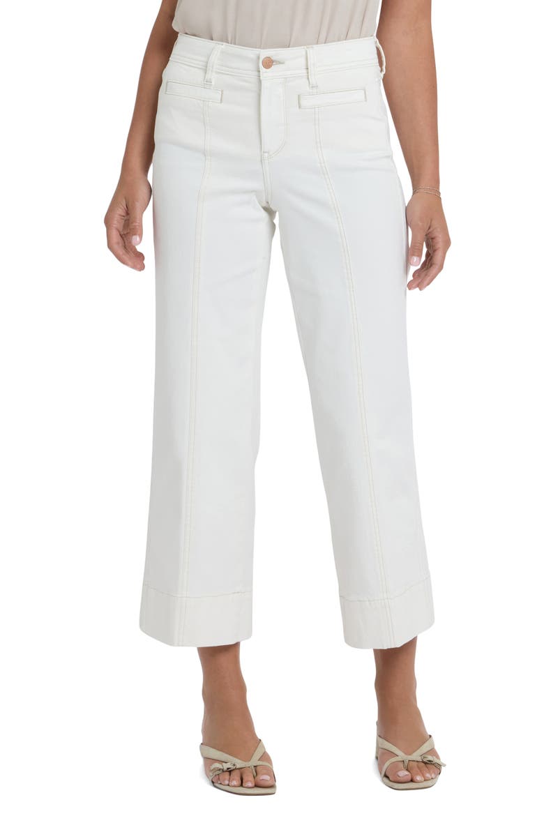 Teresa Seamed Ankle Wide Leg Jeans, Main, color, VINTAGE WHITE