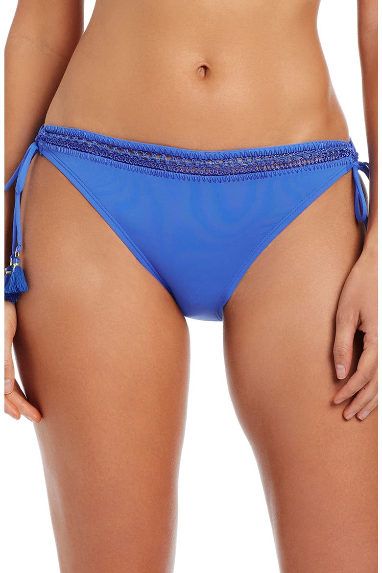 Tie Side Hipster Bikini Bottoms, Main, color, ELECTRIC BLEU