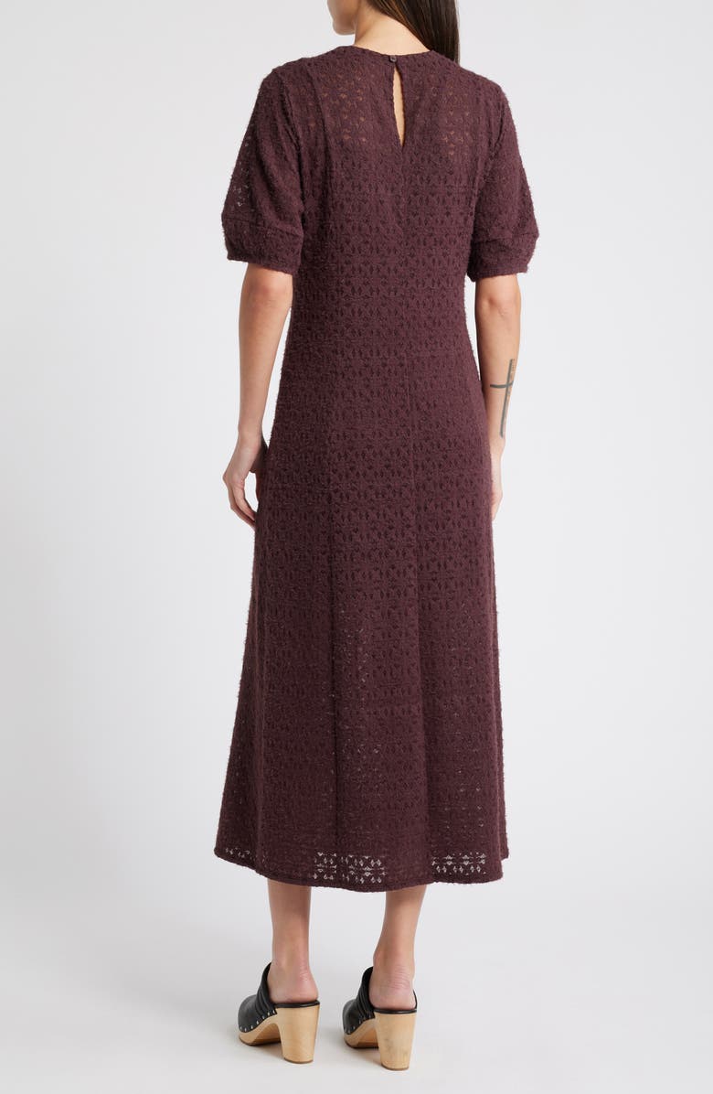 Treasure & Bond Brushed Lace Maxi Dress, Alternate, color, Burgundy Fudge