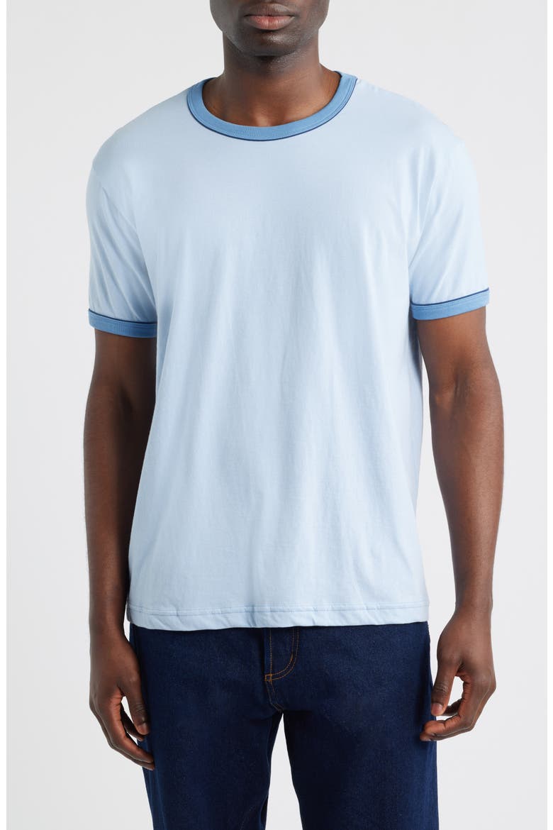 Piping Hot Cotton Ringer T-Shirt, Main, color, BLUE