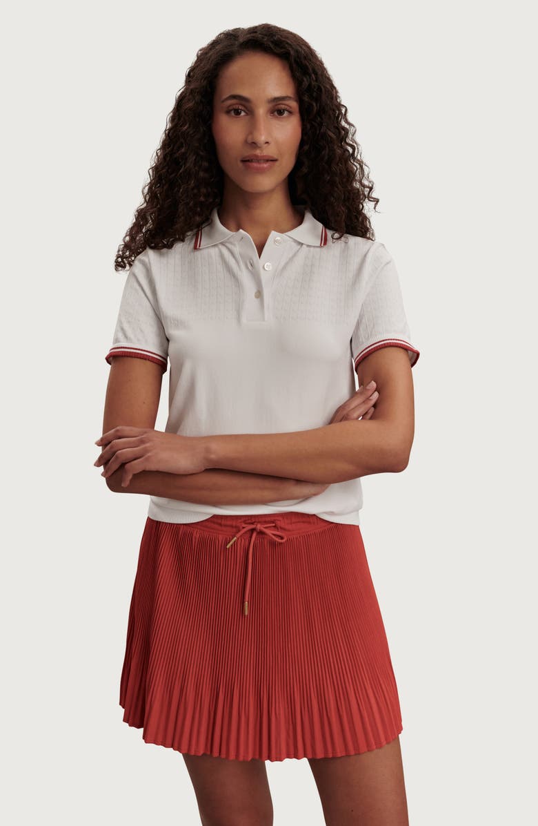 Varley Mickey Seamless Performance Polo, Alternate, color, White