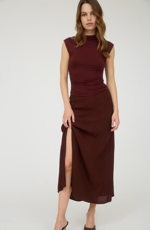 Blu Pepper Midi Skirt In Brown