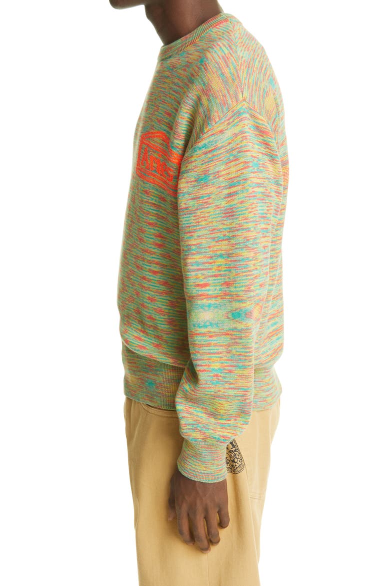Magic Eye Temple Logo Space Dye Sweater, Alternate, color, ORANGE