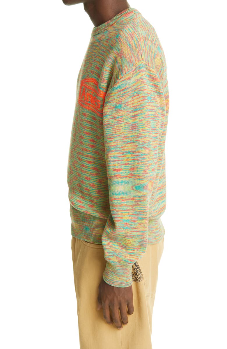 Aries Magic Eye Temple Logo Space Dye Sweater, Alternate, color, 