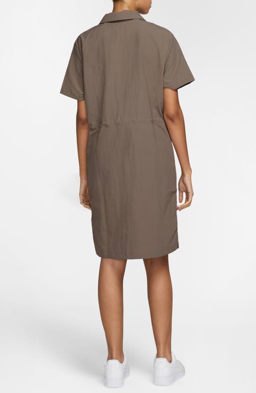 Nike Sportswear Everything Nylon Dress In Brown
