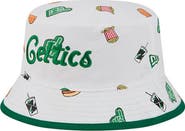 New Era Men's New Era White Boston Celtics Team Cheer Reversible Bucket Hat
