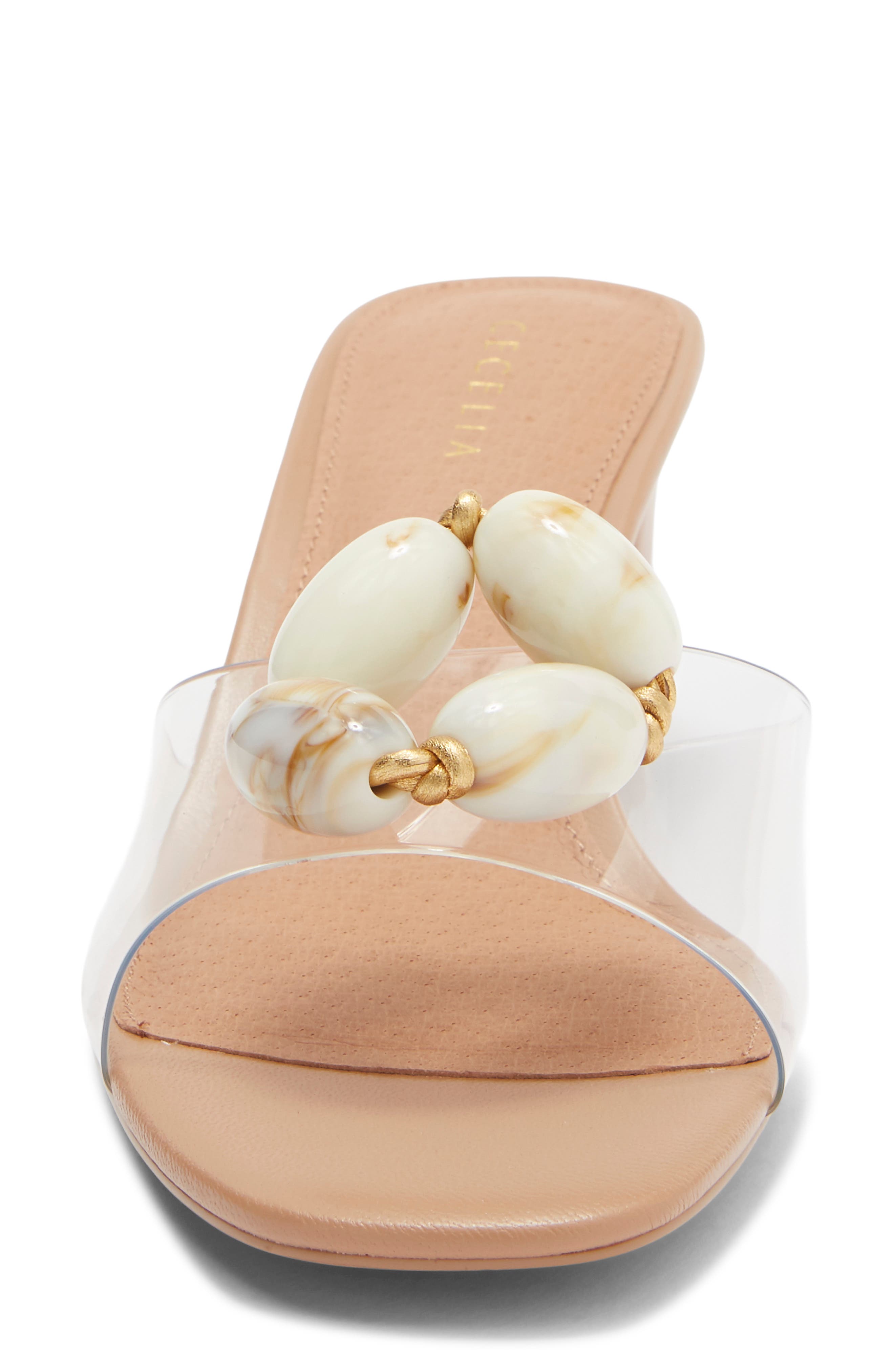 Cecelia New York Jessy Slide Sandal, Alternate, color, Tea White