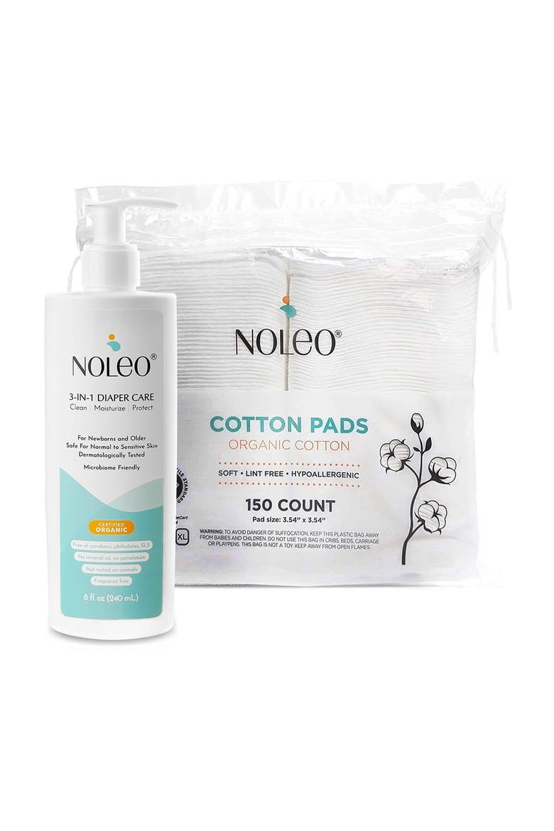 3-in-1 Diaper Cream + Cotton Pads Set, Main, color, WHITE