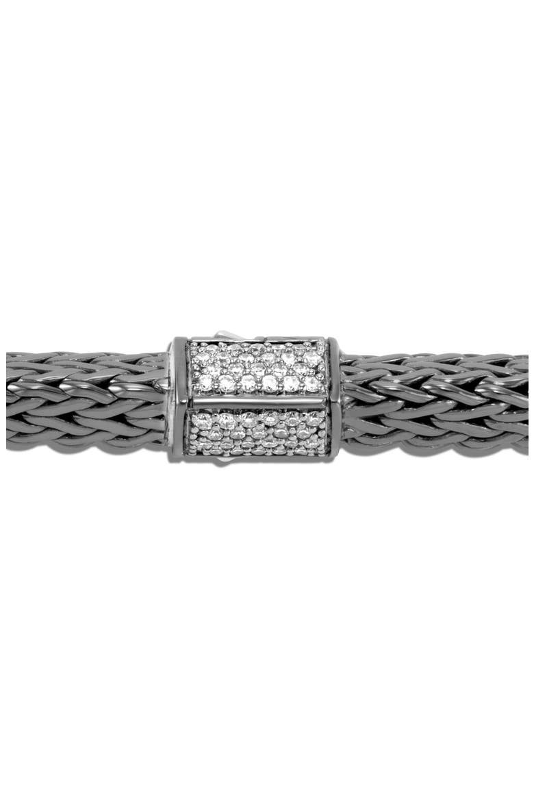 Tiga Chain 6.4mm Black Rhodium Diamond Pavé Bracelet, Alternate, color, BLACK RHODIUM/ DIAMOND