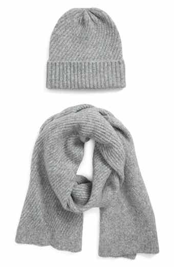 Ribbed Heather 2-Piece Beanie & Scarf Set