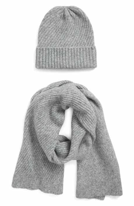 Ribbed Heather 2-Piece Beanie & Scarf Set