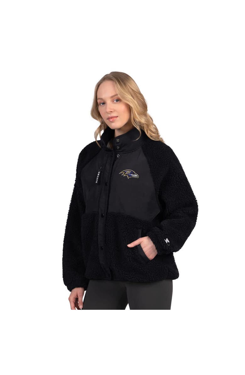 STARTER Women's Starter Black Baltimore Ravens On the Ball Sherpa Jacket, Main, color, Black