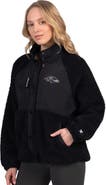 STARTER Women's Starter Black Baltimore Ravens On the Ball Sherpa Jacket