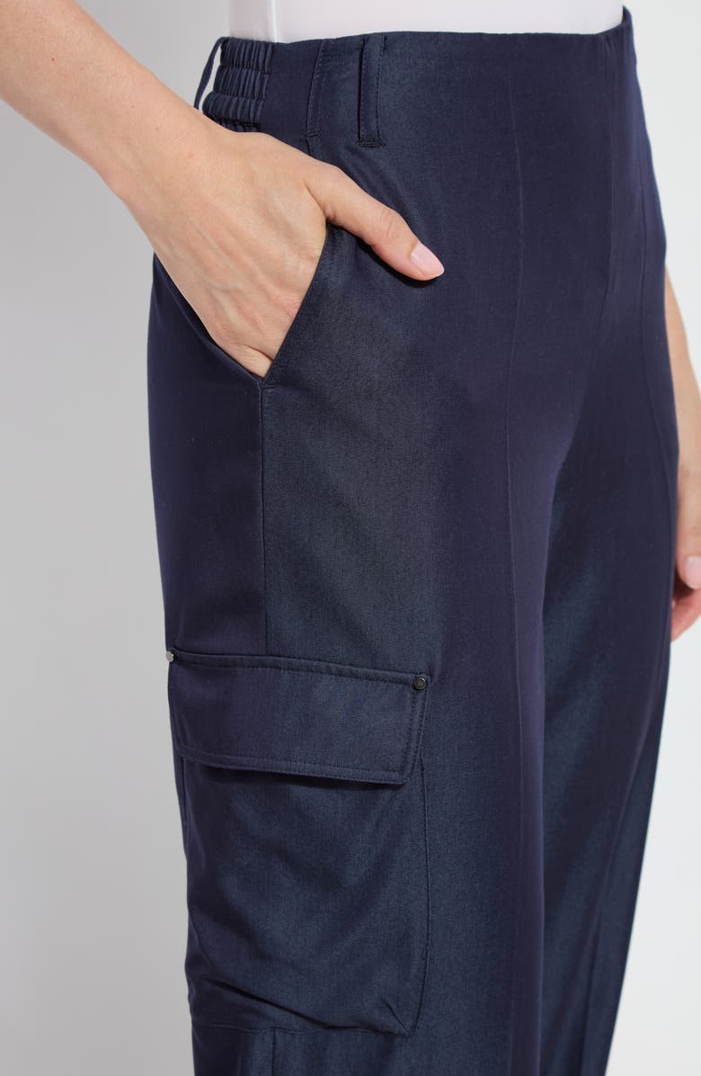 Lysse Monique Tailored Crop Cargo Pants, Alternate, color, Solid Indigo