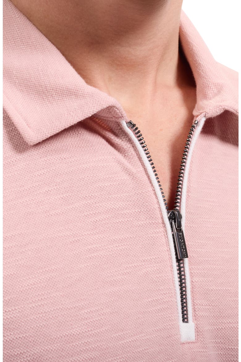 Quarter Zip Polo, Alternate, color, DUSTY PINK