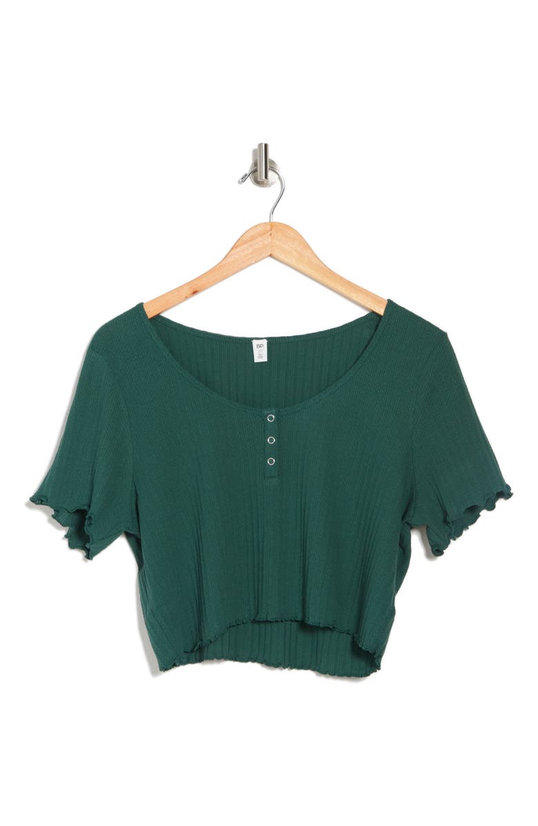 BP. Pointelle Rib Crop Henley, Alternate, color,