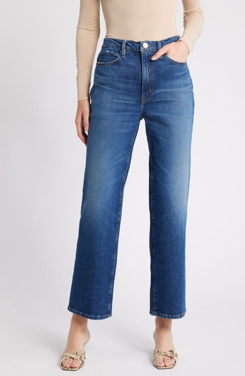 パンツ FRAME Women Straight Pants 1000814DE Blue Women's FRAME Straight-Leg Pants | Nordstrom