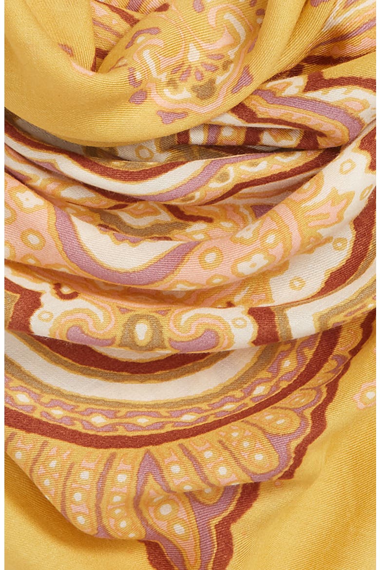 Oversized Paisley Square Scarf, Alternate, color, GOLDEN APPLE MULTI
