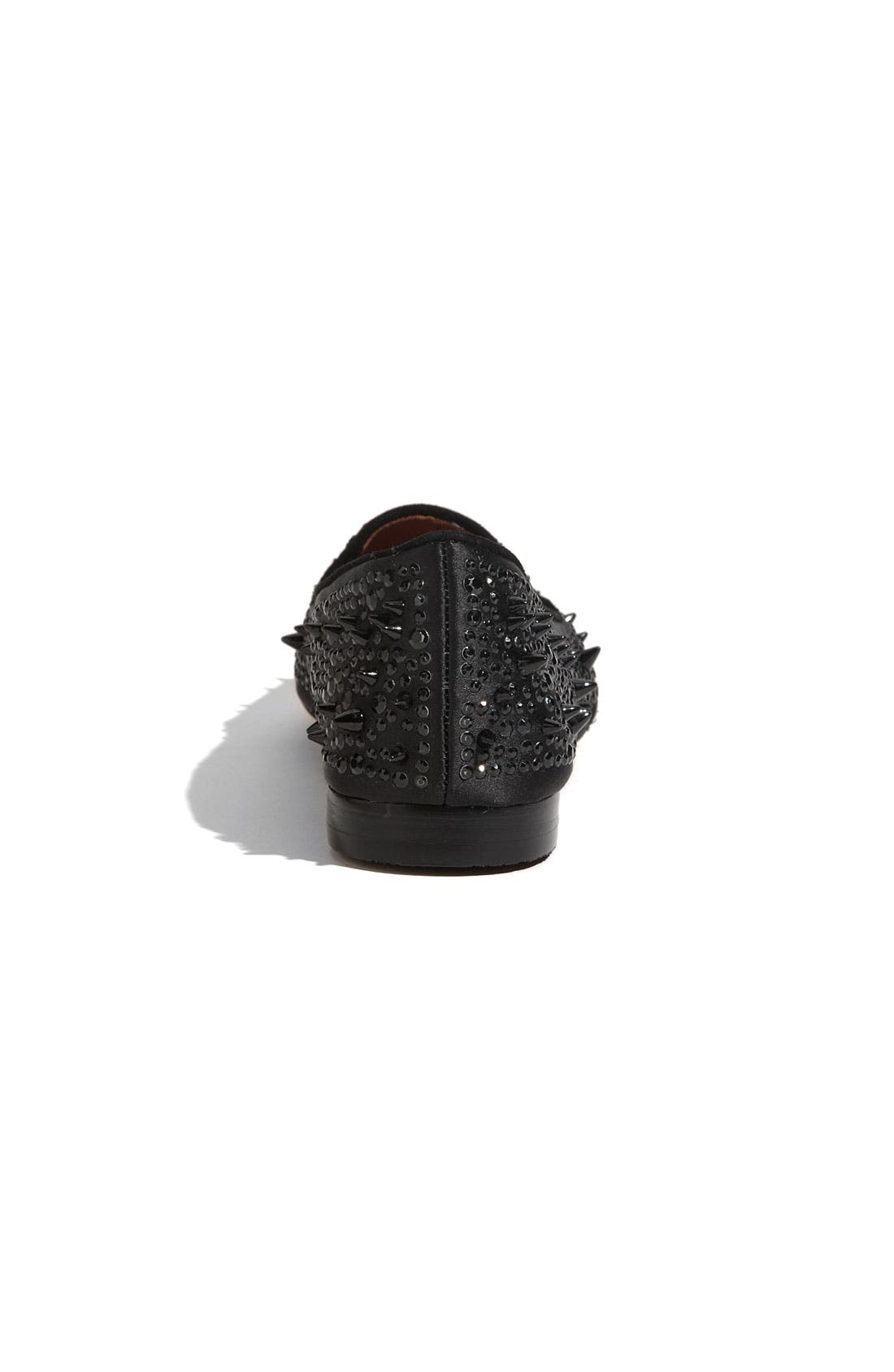 'Adena' Flat, Alternate, color, BLACK SATIN