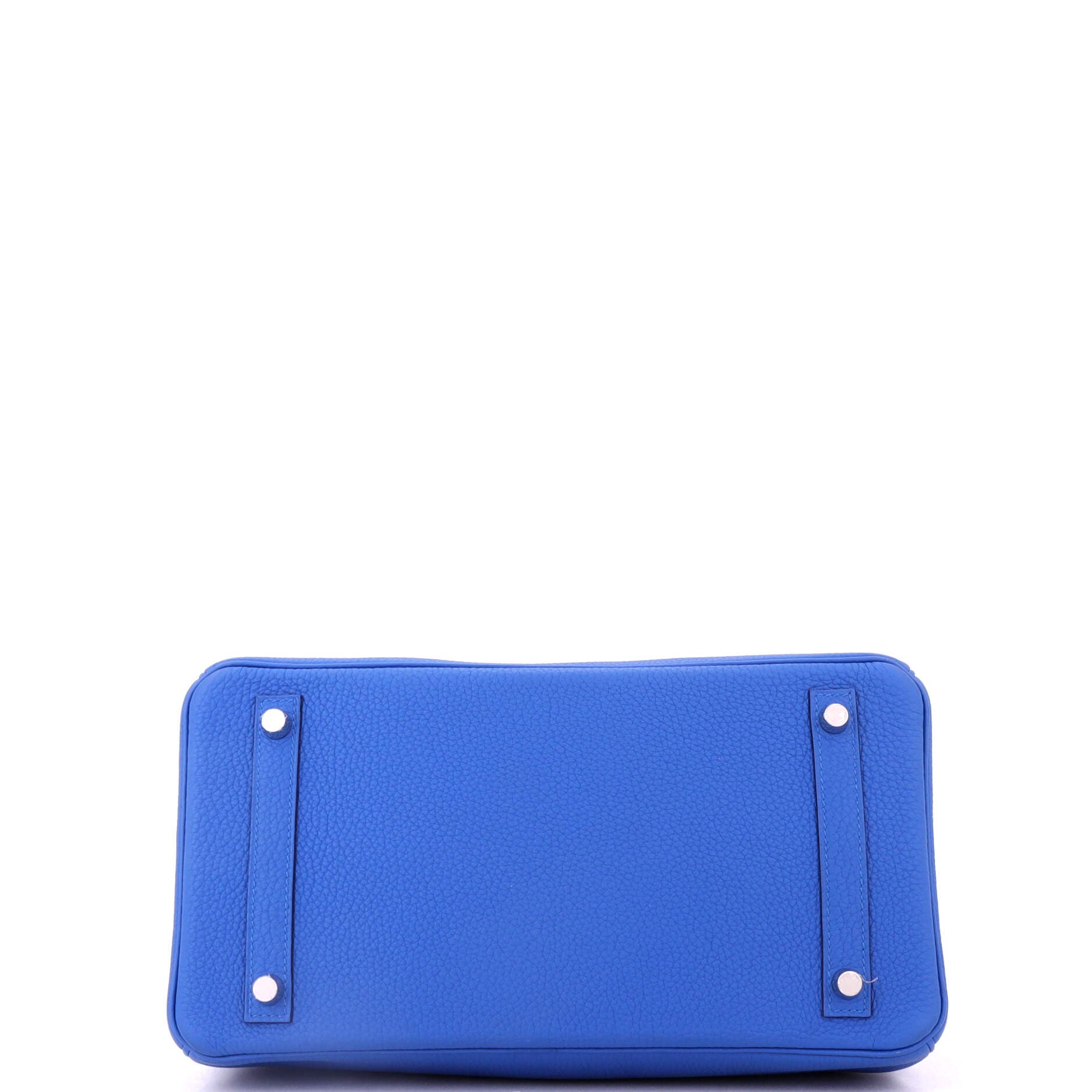 Pre-Owned Hermes Birkin Handbag Blue Togo with Palladium Hardware 30, Alternate, color, Bleu Zellige