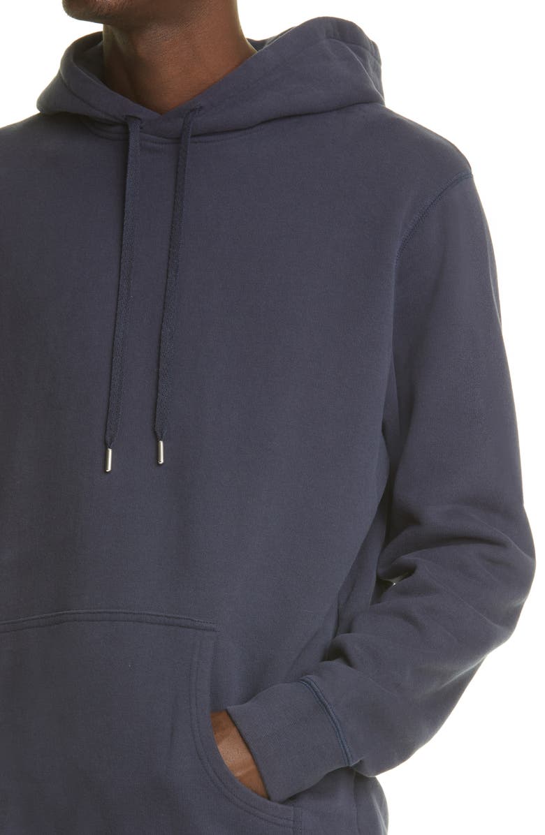 Sunspel French Terry Pullover Hoodie, Alternate, color, Navy