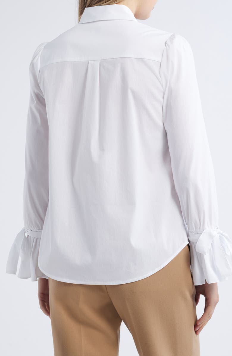 Anne Klein Ruffle Sleeve Woven Shirt, Alternate, color, 