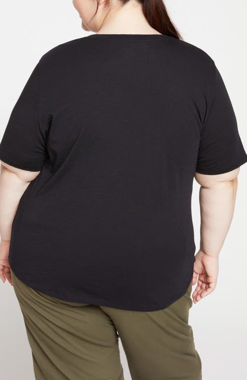 Universal Standard Light As Air V-rex T-shirt In Black