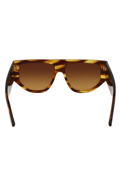 VICTORIA BECKHAM VICTORIA BECKHAM B-BUCKLE 55MM MODIFIED RECTANGULAR SUNGLASSES 
