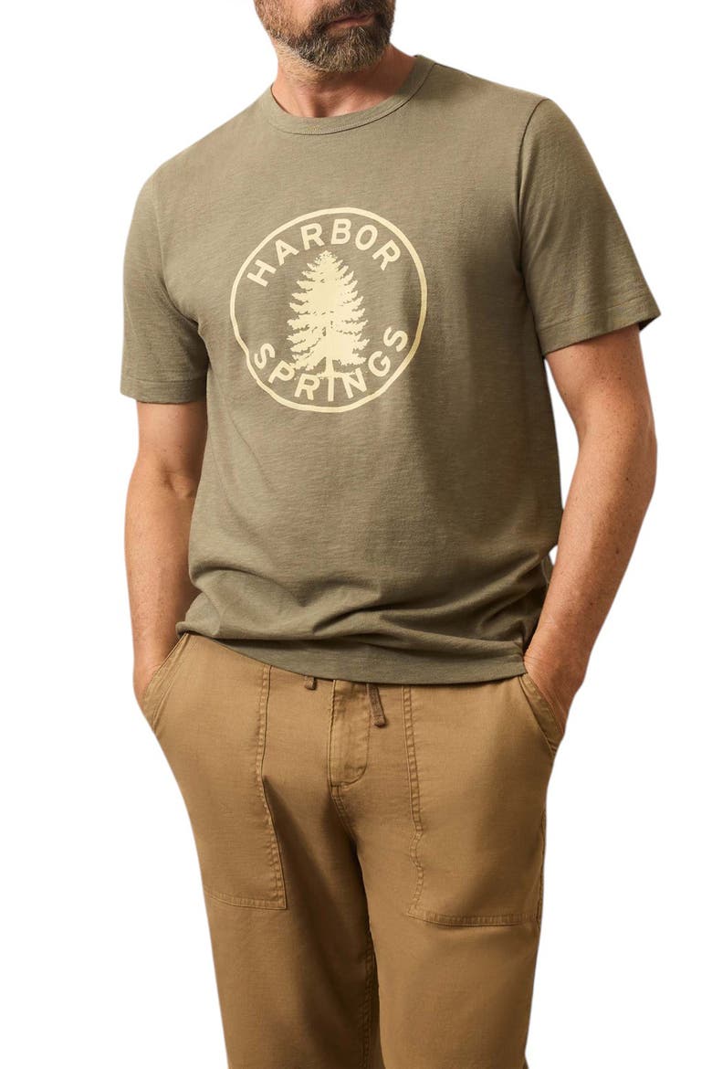 Harbor Springs Sunwashed Cotton Graphic T-Shirt, Main, color, LIGHT PINE