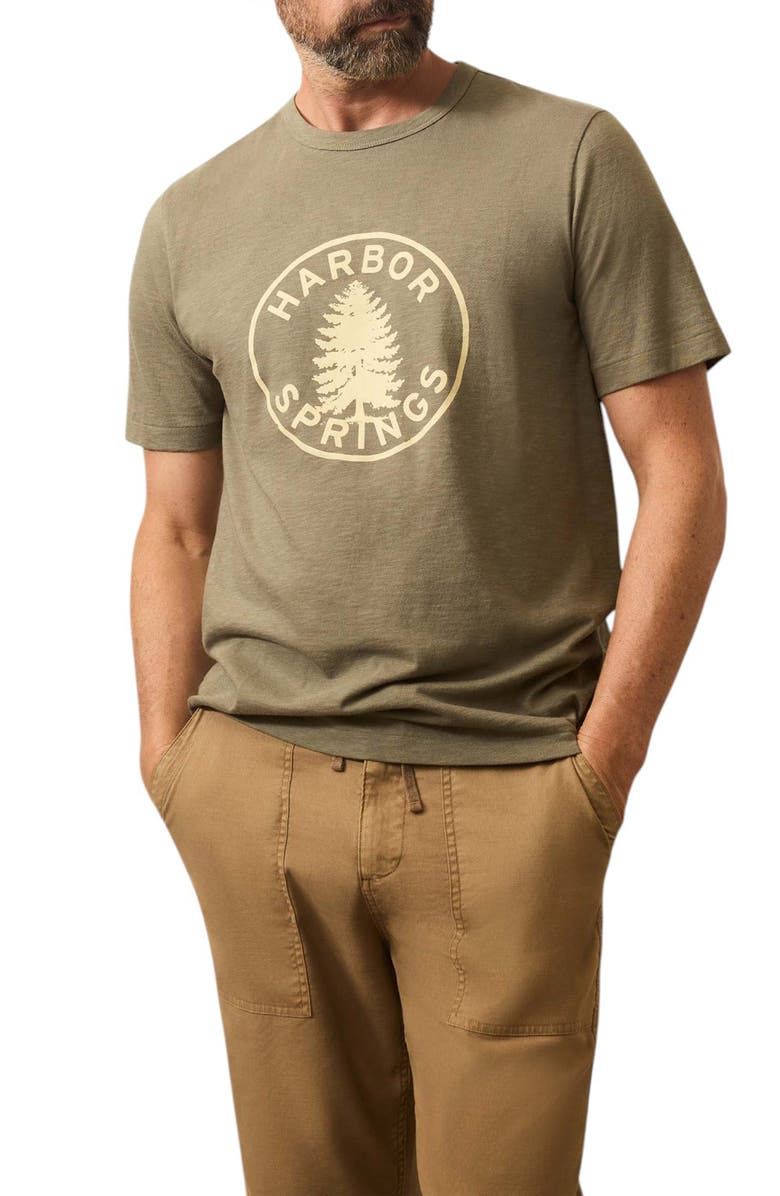 Faherty Harbor Springs Sunwashed Cotton Graphic T-Shirt, Main, color, Light Pine