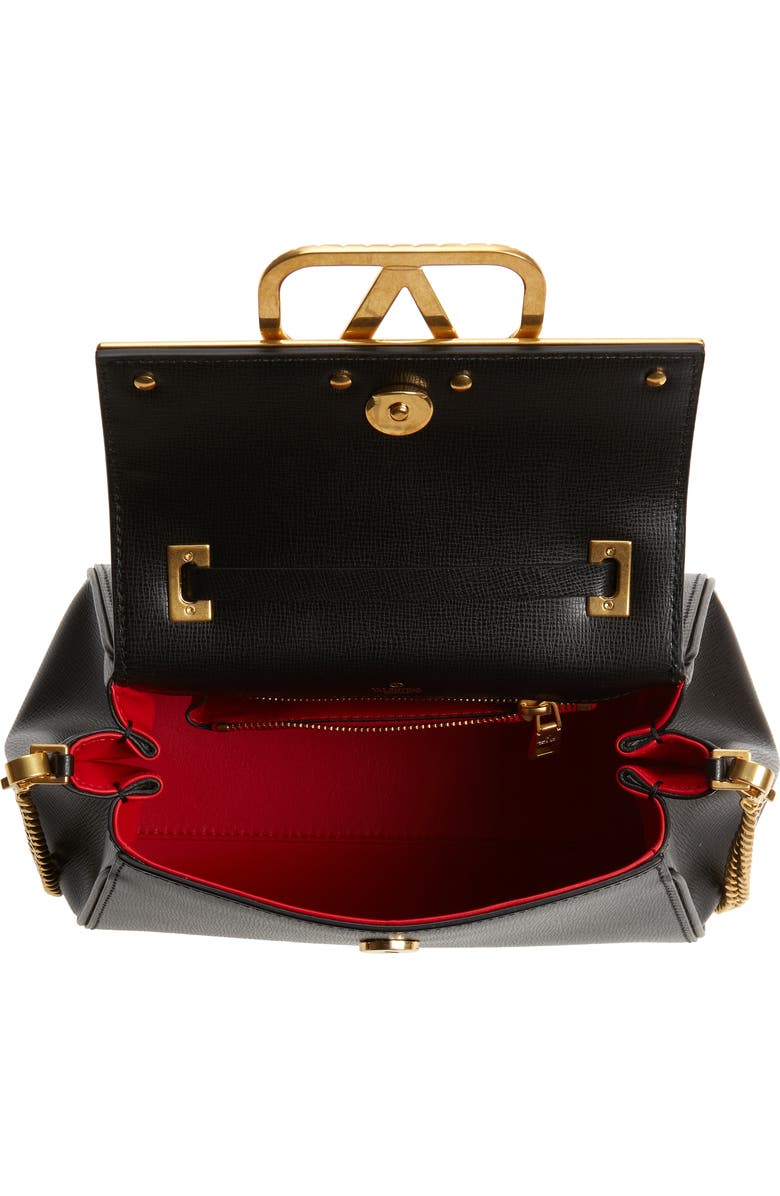 Valentino Garavani Small Rockstud Alcove VLOGO Leather Top Handle Bag, Alternate, color,
