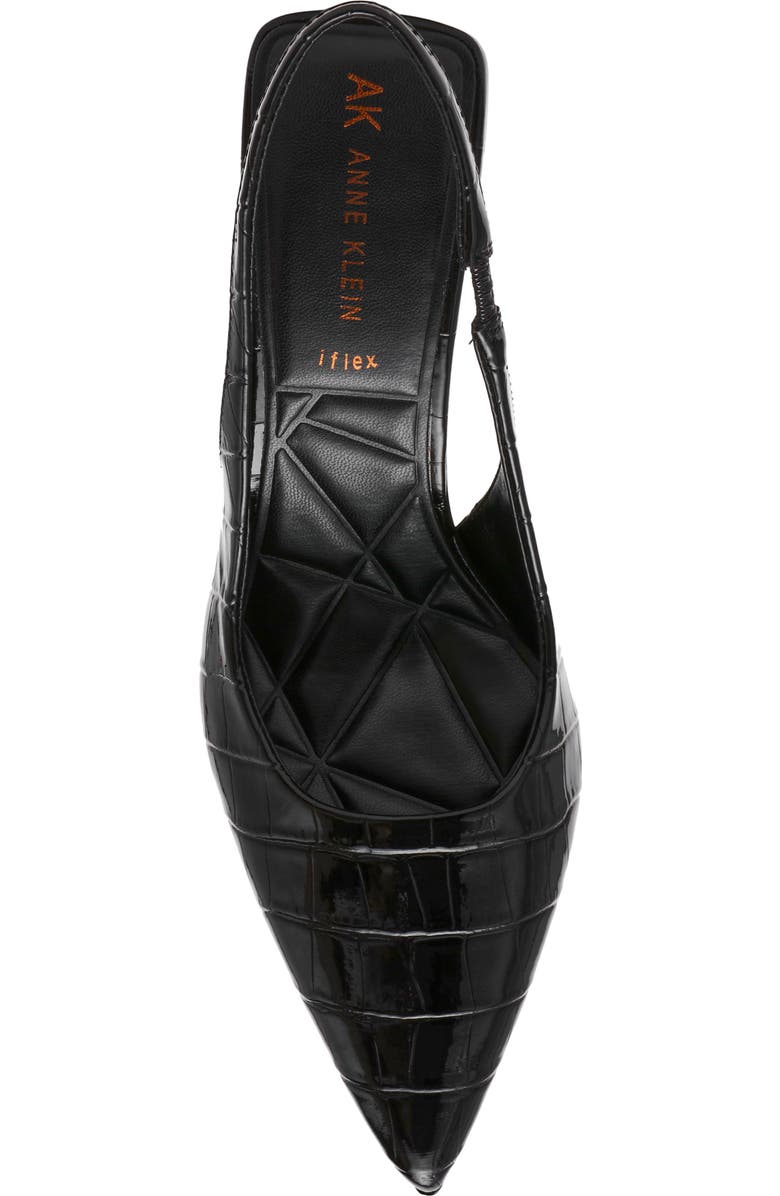 Anne Klein Indianna Slingback Pump, Alternate, color, Black Croc