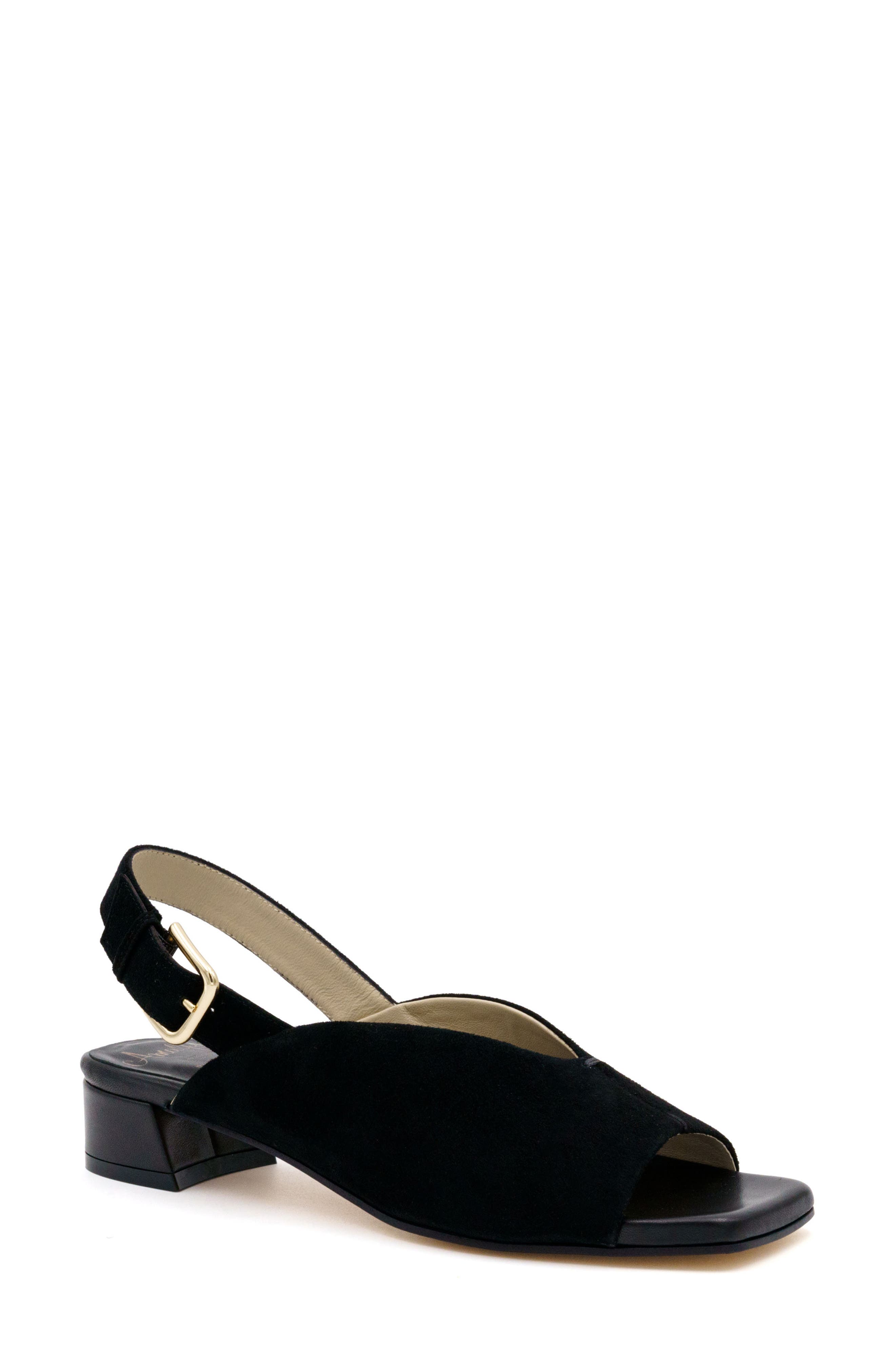 Amalfi by Rangoni Balista Slingback Sandal, Main, color, Black Cashmere