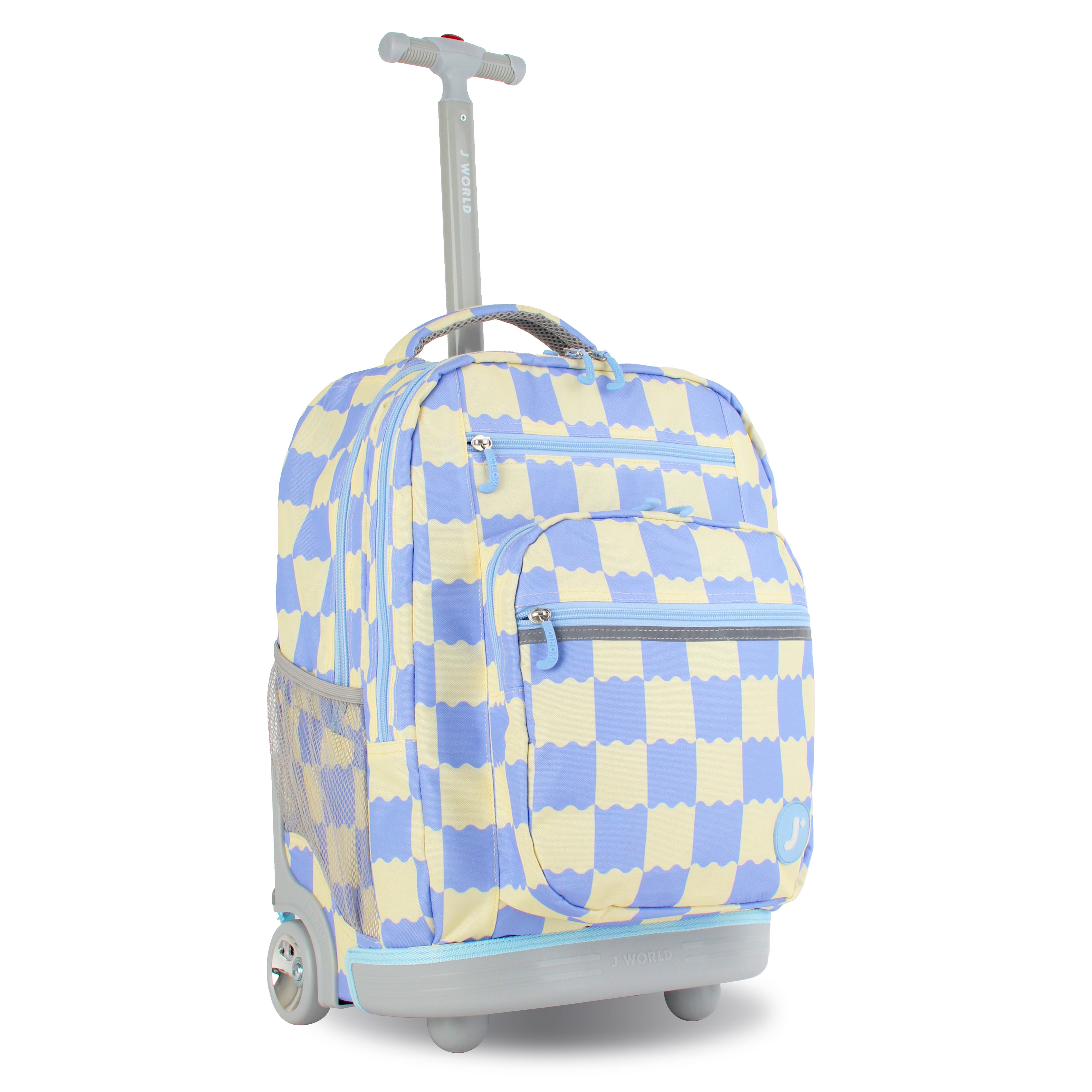 Sun dance Laptop 20" Rolling Backpack, Alternate, color, Wiggle blue