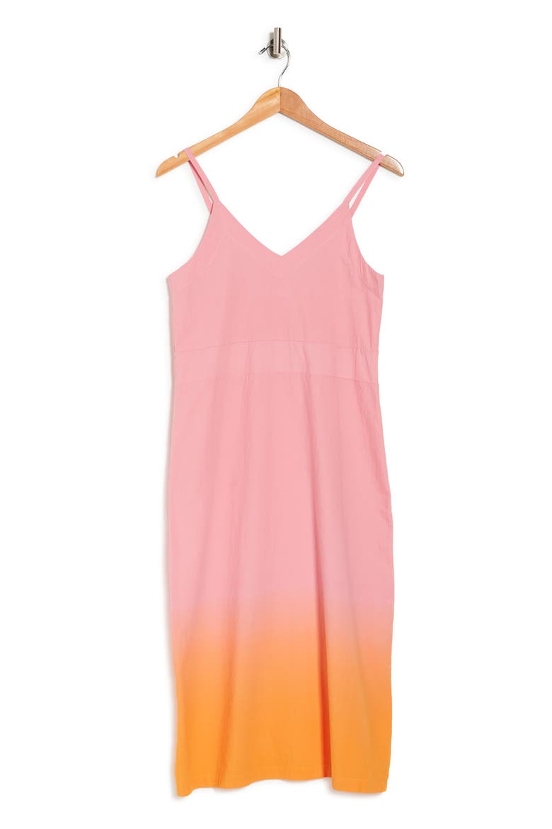 Dip Dyed Midi Dress, Alternate, color, TANGERINE