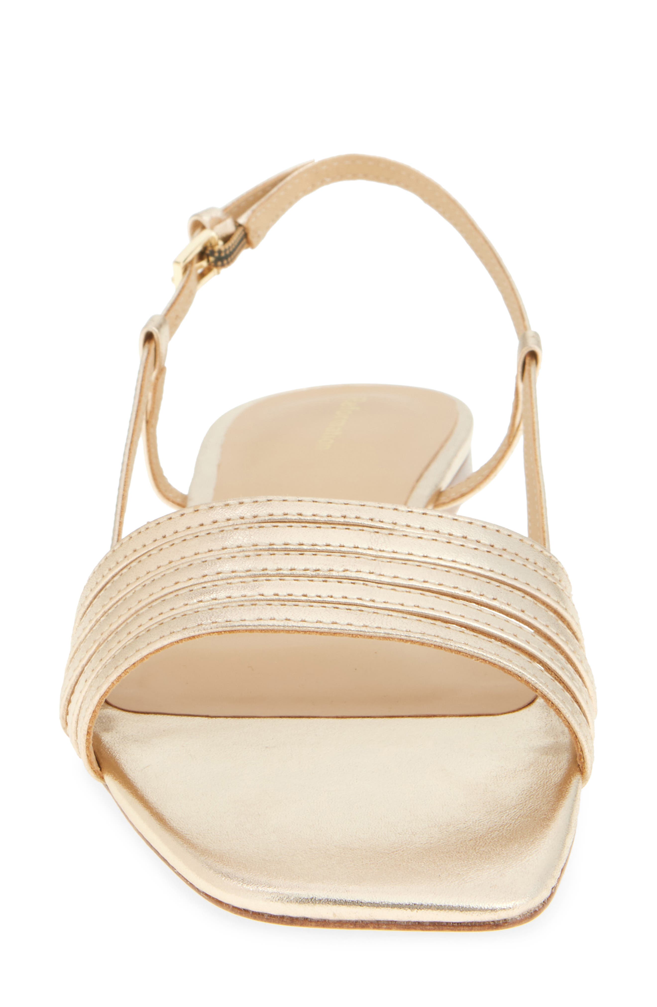 Reformation Millie Lattice Flat Sandal, Alternate, color, Gold