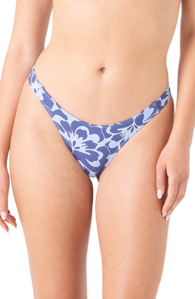 Roxy Tropical Drift Scrunch Bikini Bottoms, Main, color, Blue