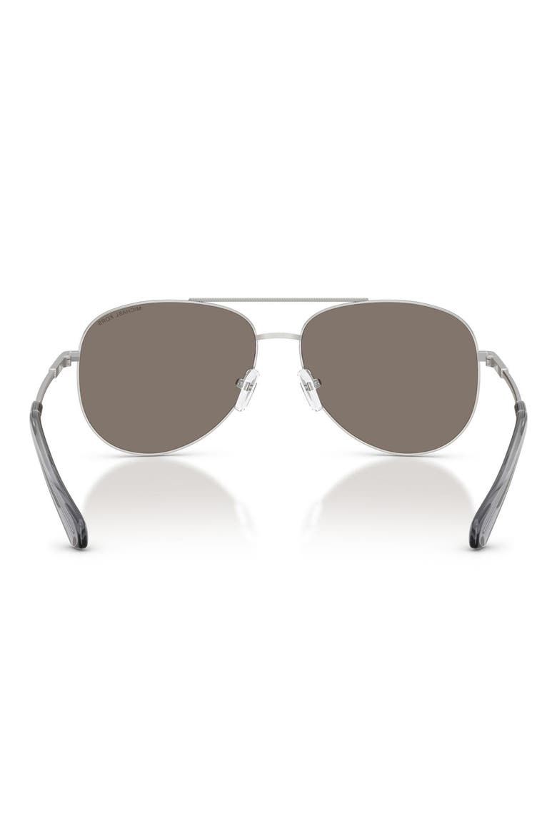 Perledo 58mm Pilot Sunglasses, Alternate, color, SILVER