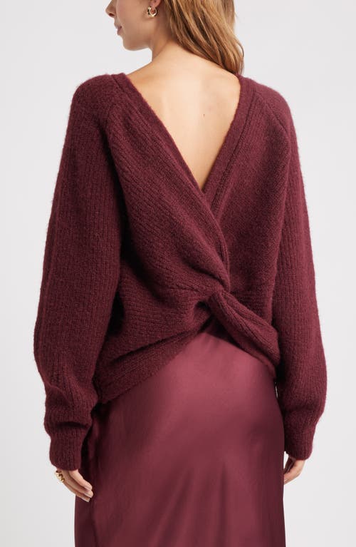 Open Edit Twist Reversible Sweater In Animal Print