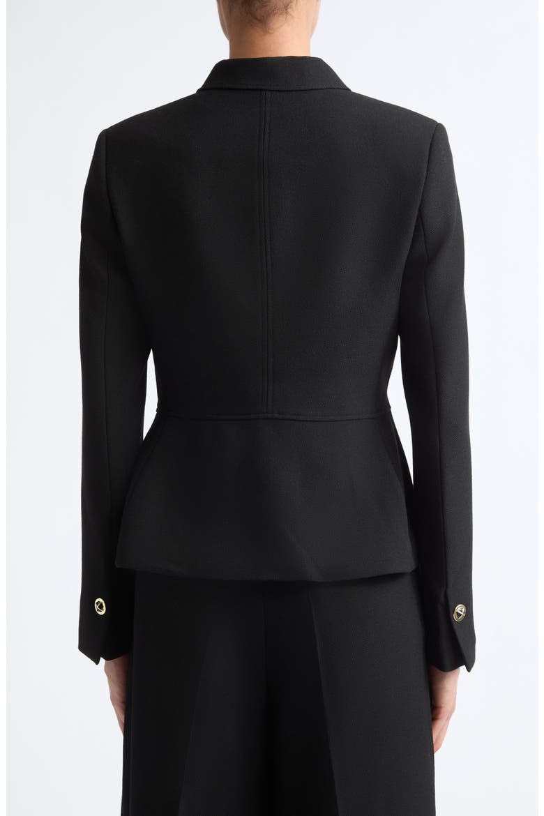 Palais Stretch Suiting Peplum Jacket, Alternate, color, BLACK