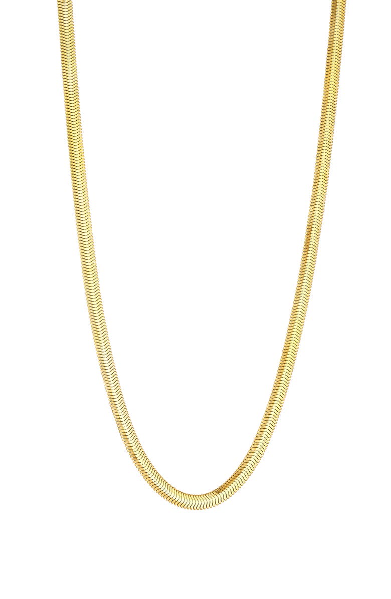 HAWLEY ST 14K Yellow Gold Diamond Cut Snake Chain Necklace, Main, color, 