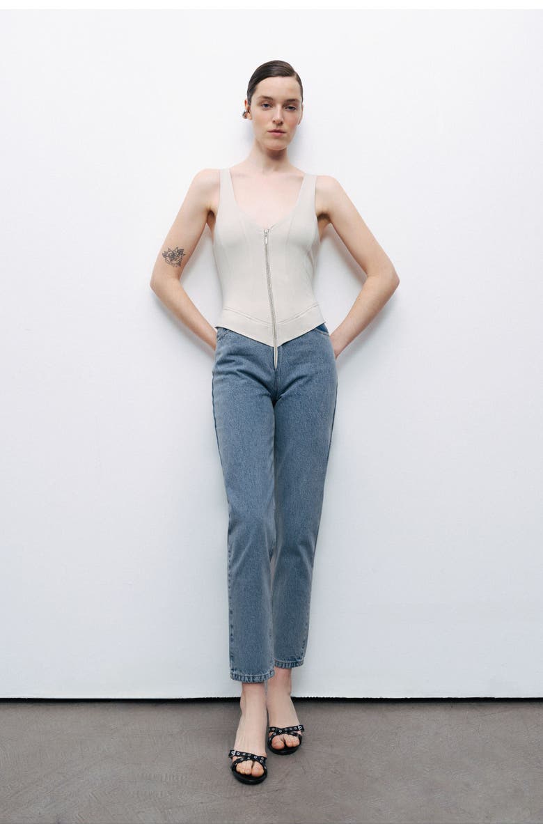 Nocturne Denim Garnished Jumpsuit, Alternate, color, 