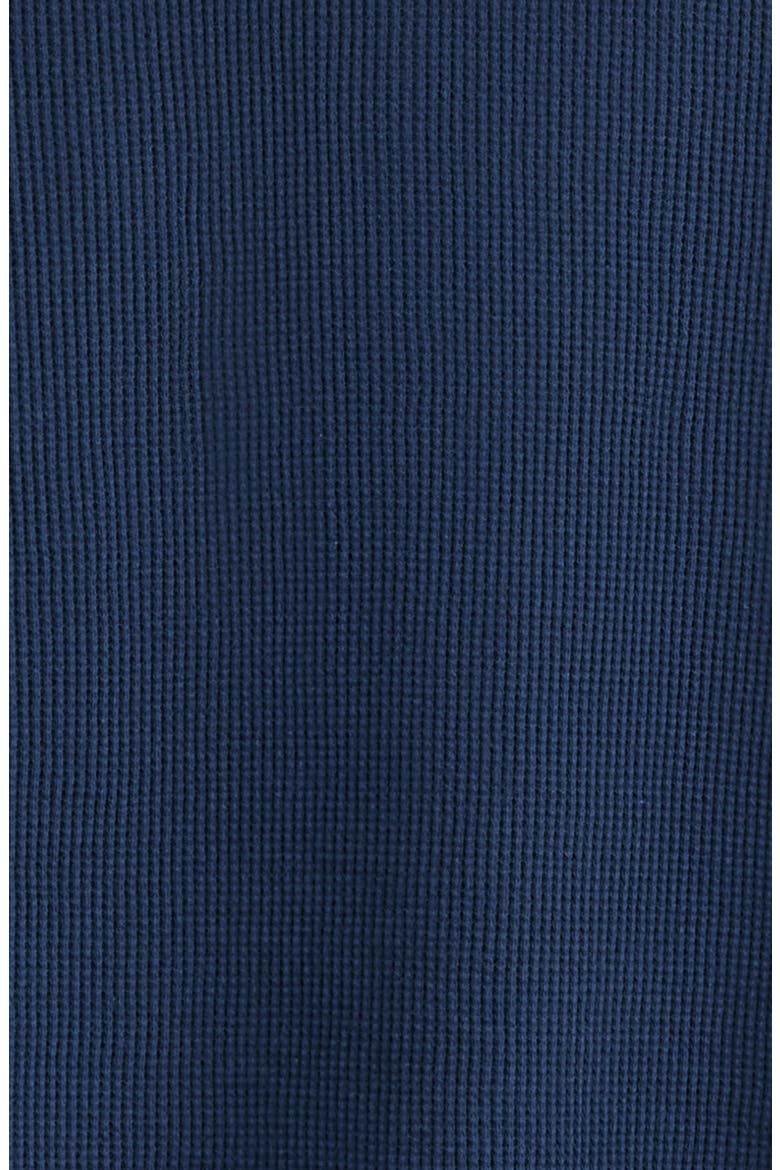 Kids' Hooded Waffle Stitch Button-Up Shirt, Alternate, color, NAVY DENIM