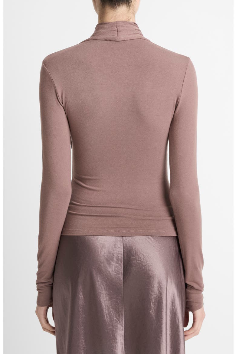 Long Sleeve Knit Wrap Top, Alternate, color, SMOKY BERRY